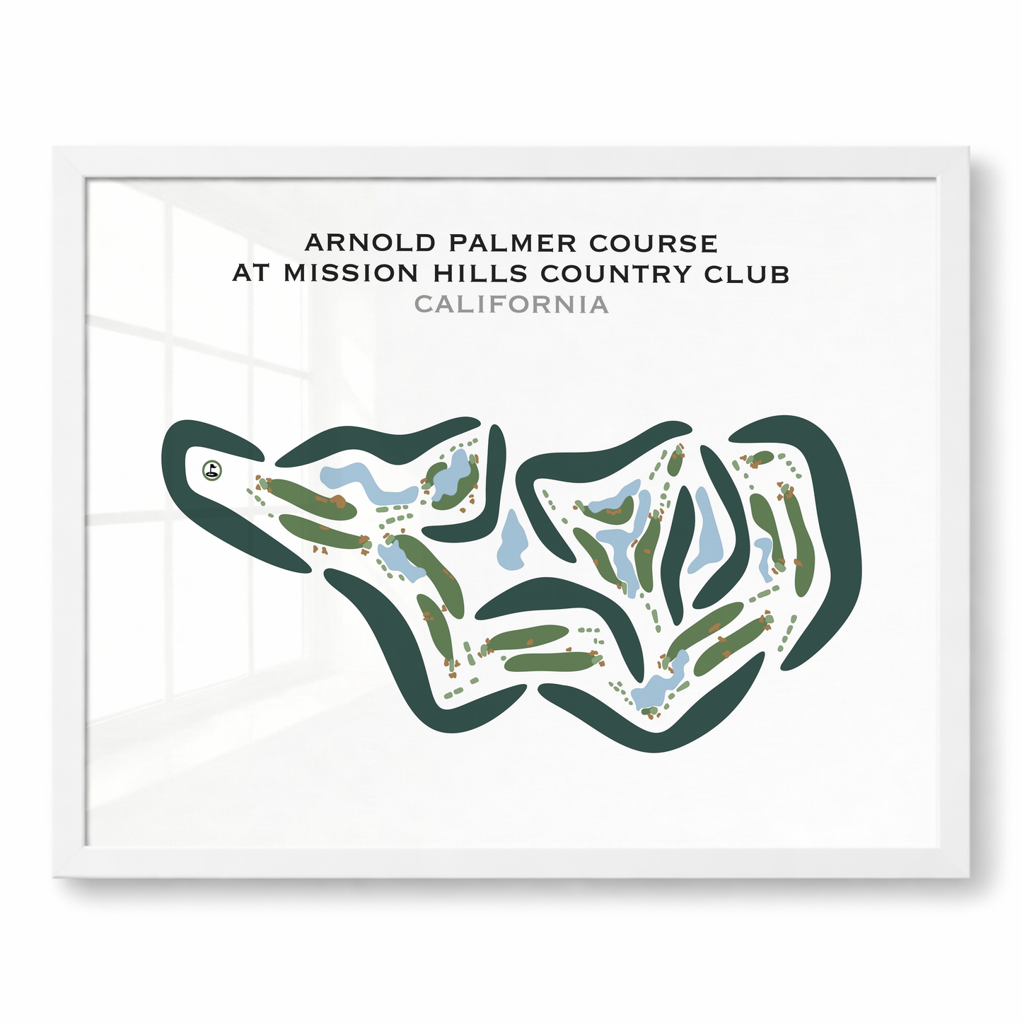 Arnold Palmer at Mission Hills Country Club, California - Printed Golf Courses