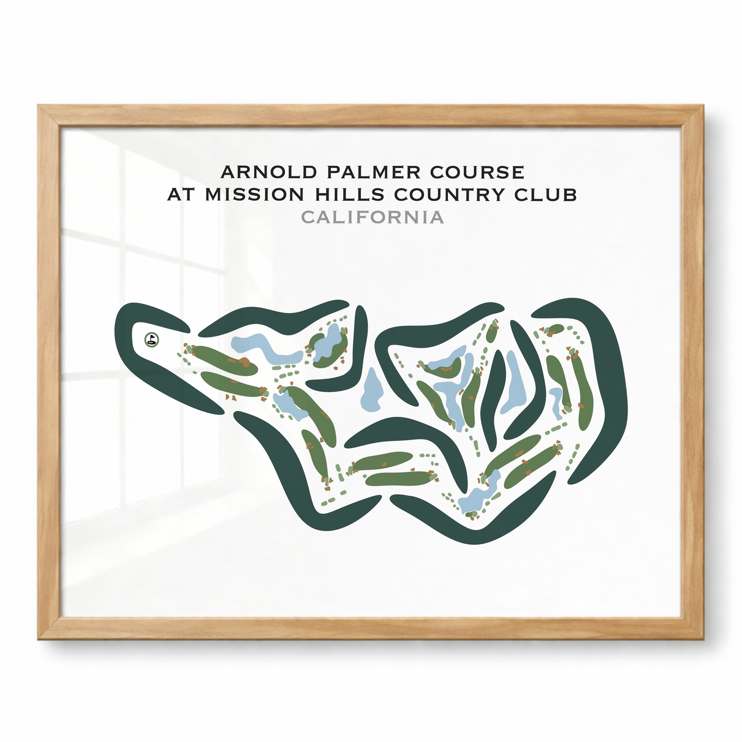 Arnold Palmer at Mission Hills Country Club, California - Printed Golf Courses