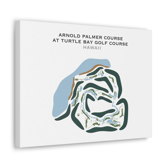 Arnold Palmer Course at Turtle Bay Golf Course, Hawaii - Printed Golf Courses