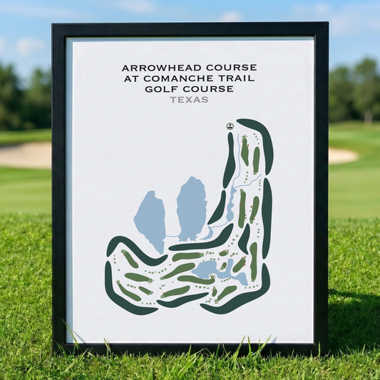 Arrowhead Course at Comanche Trail Golf Course, Texas - Printed Golf Courses
