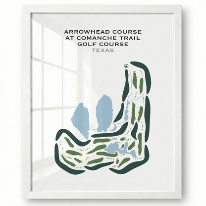 Arrowhead Course at Comanche Trail Golf Course, Texas - Printed Golf Courses
