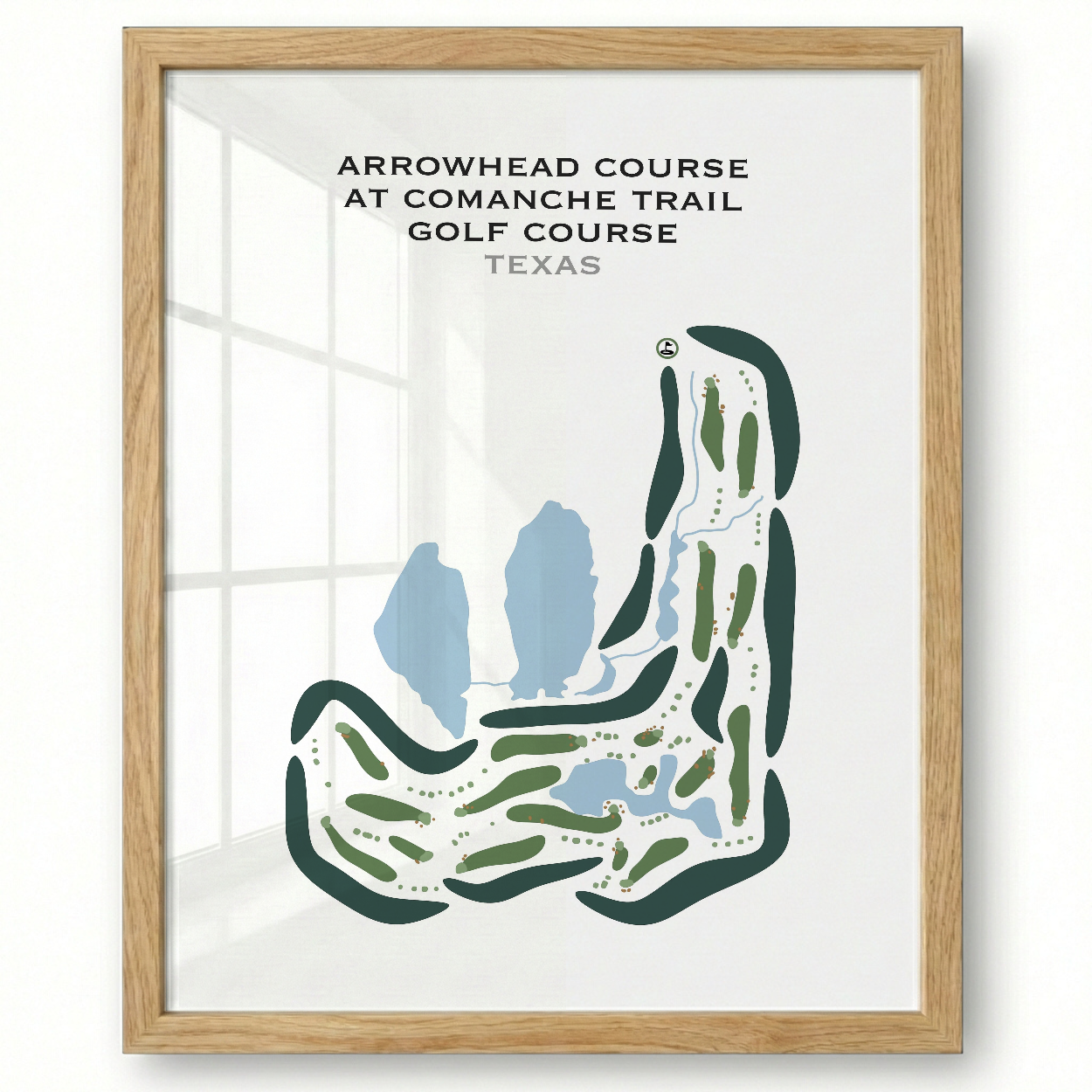 Arrowhead Course at Comanche Trail Golf Course, Texas - Printed Golf Courses