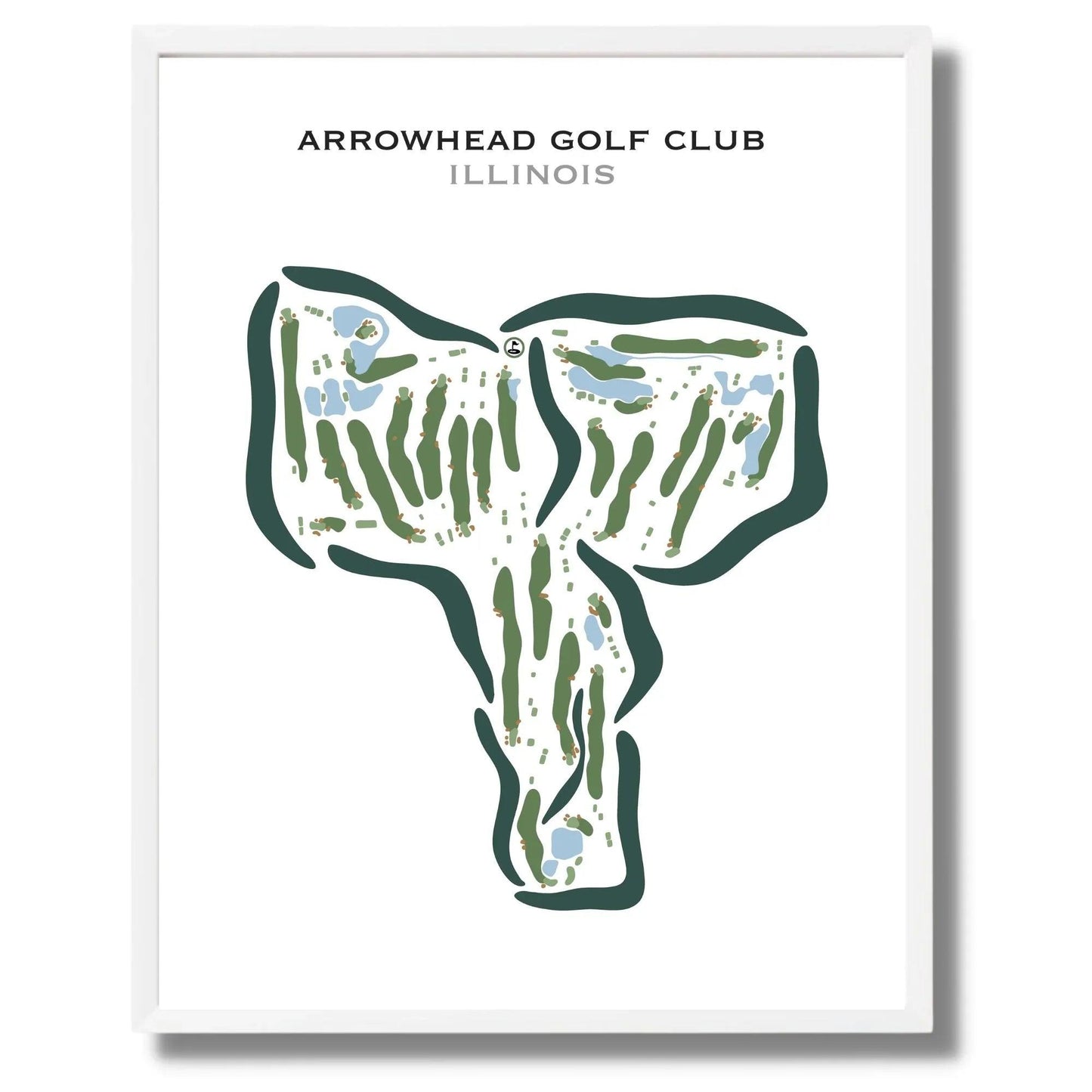 Arrowhead Golf Club, Illinois - Printed Golf Courses