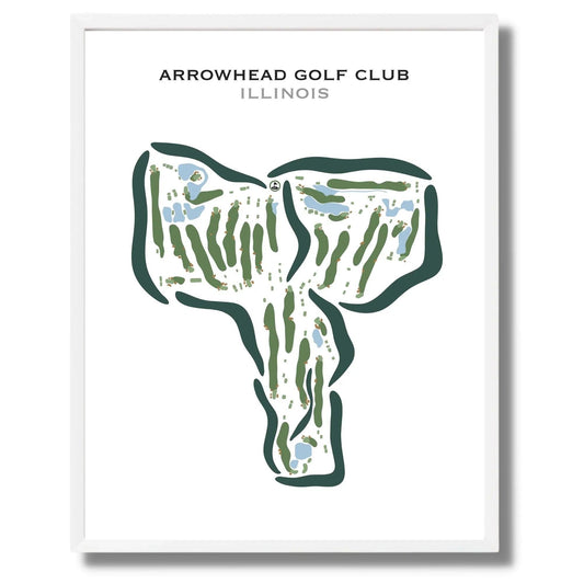 Arrowhead Golf Club, Illinois - Printed Golf Courses