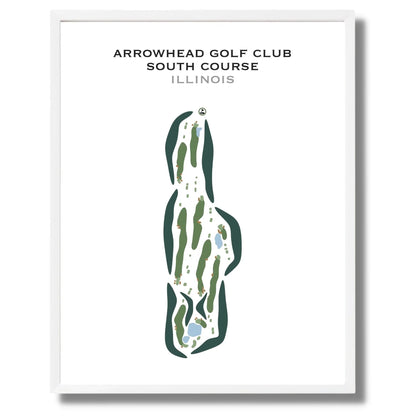 Arrowhead Golf Club - South Course, Illinois - Printed Golf Courses