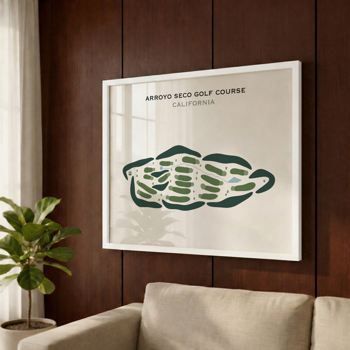 Arroyo Seco Golf Course, California - Printed Golf Courses