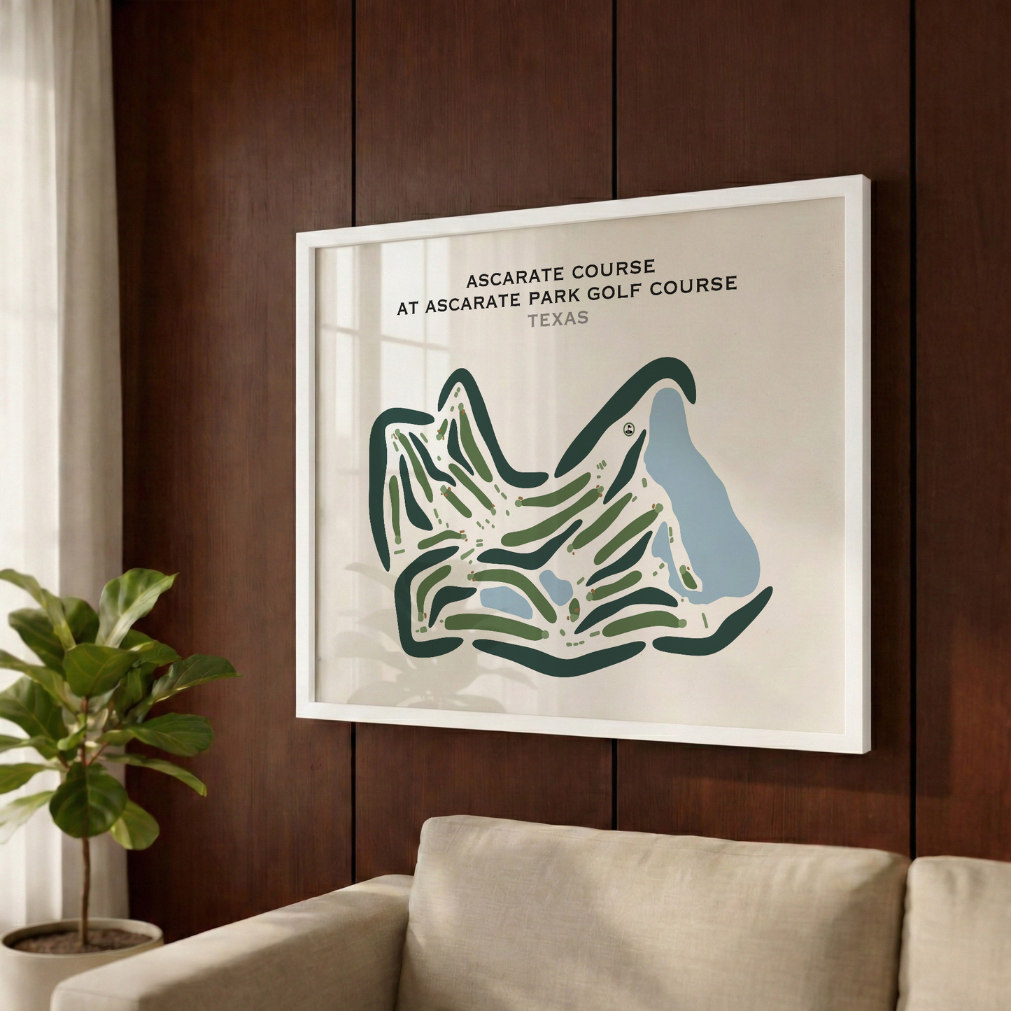 Ascarate Course at Ascarate Park Golf Course, Texas - Printed Golf Courses