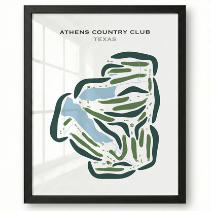 Athens Country Club, Texas - Printed Golf Courses