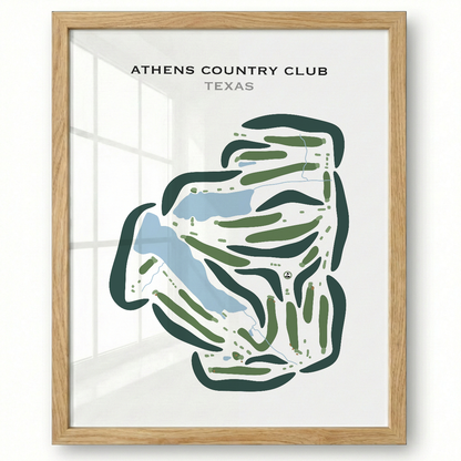 Athens Country Club, Texas - Printed Golf Courses
