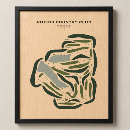 Athens Country Club, Texas - Printed Golf Courses