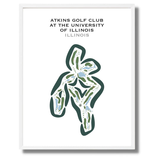 Atkins Golf Club At The University Of Illinois, Illinois - Printed Golf Courses