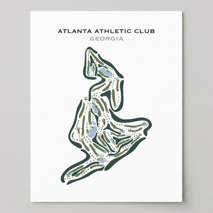 Atlanta Athletic Club, Georgia - Printed Golf Courses