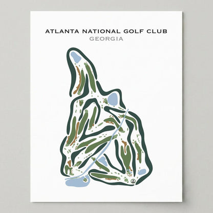 Atlanta National Golf Club, Georgia - Printed Golf Courses