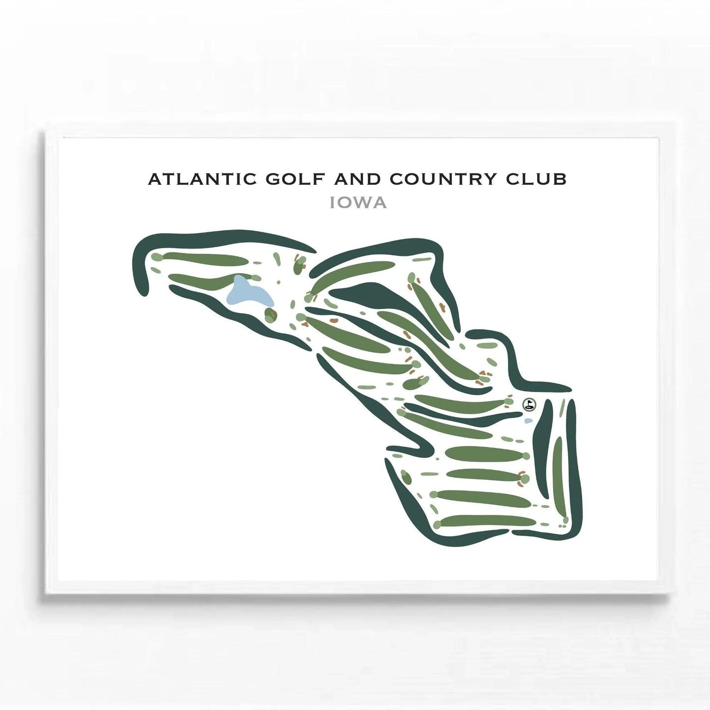 Atlantic Golf And Country Club, Iowa - Printed Golf Courses