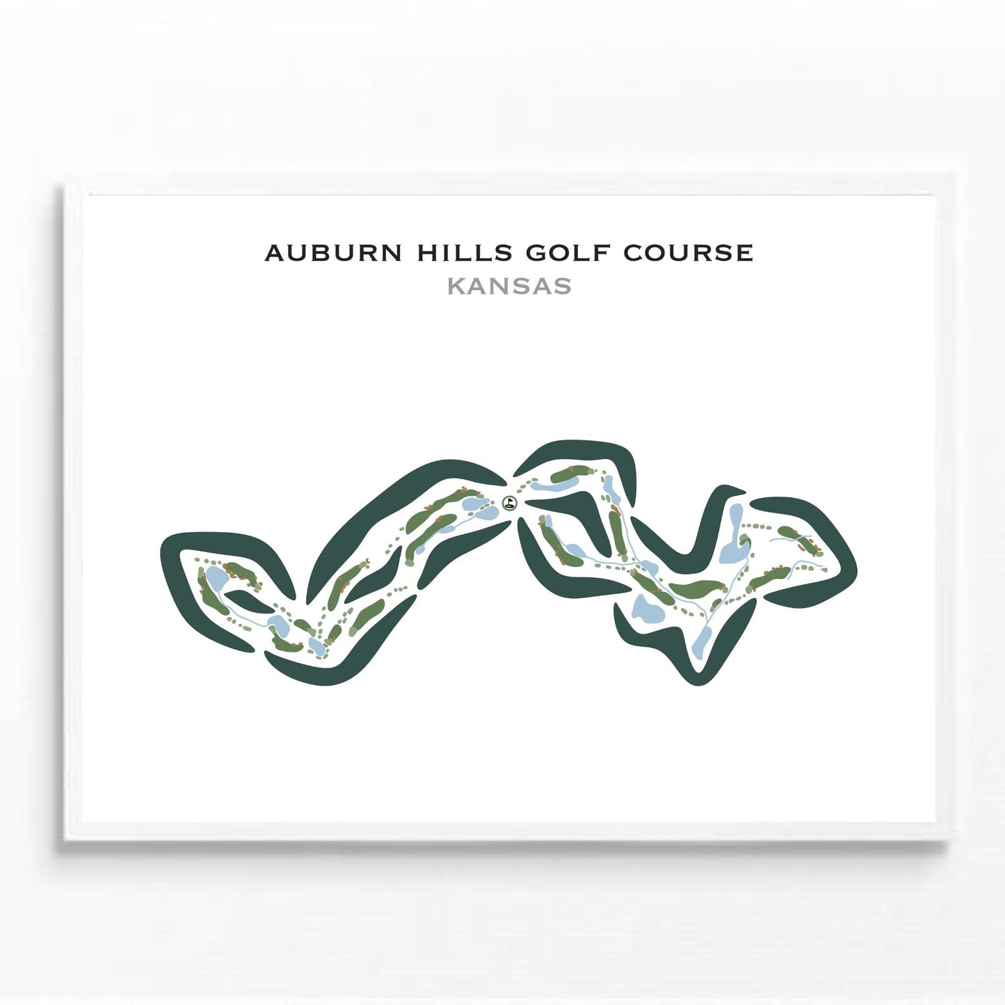 Auburn Hills Golf Course, Kansas - Printed Golf Courses
