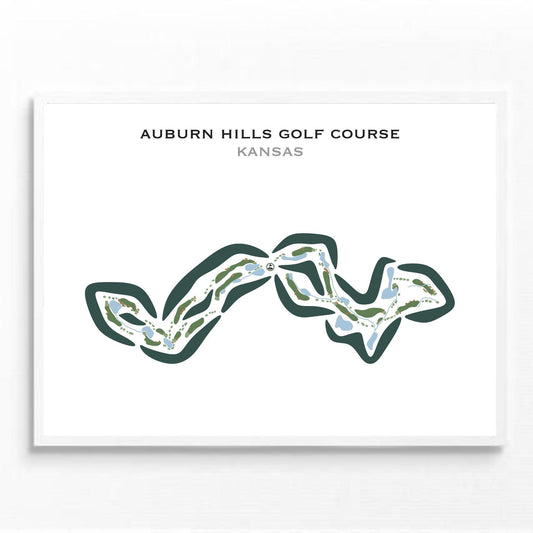 Auburn Hills Golf Course, Kansas - Printed Golf Courses