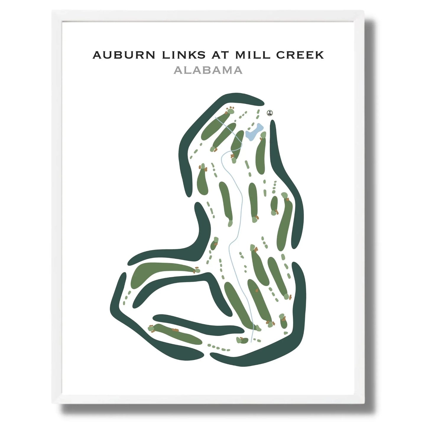 Auburn Links at Mill Creek, Alabama - Printed Golf Course