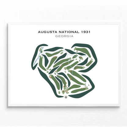 Augusta National 1931, 19 Holes Course, Georgia - Printed Golf Courses