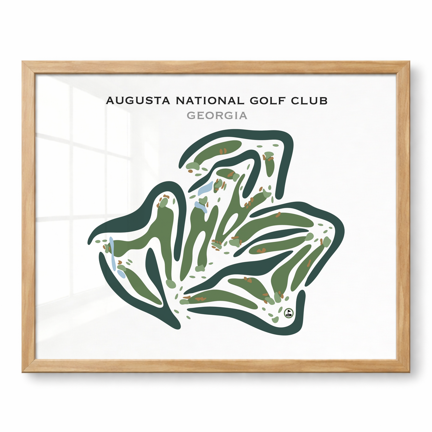 Augusta National Golf Club, Augusta Georgia - Printed Golf Course