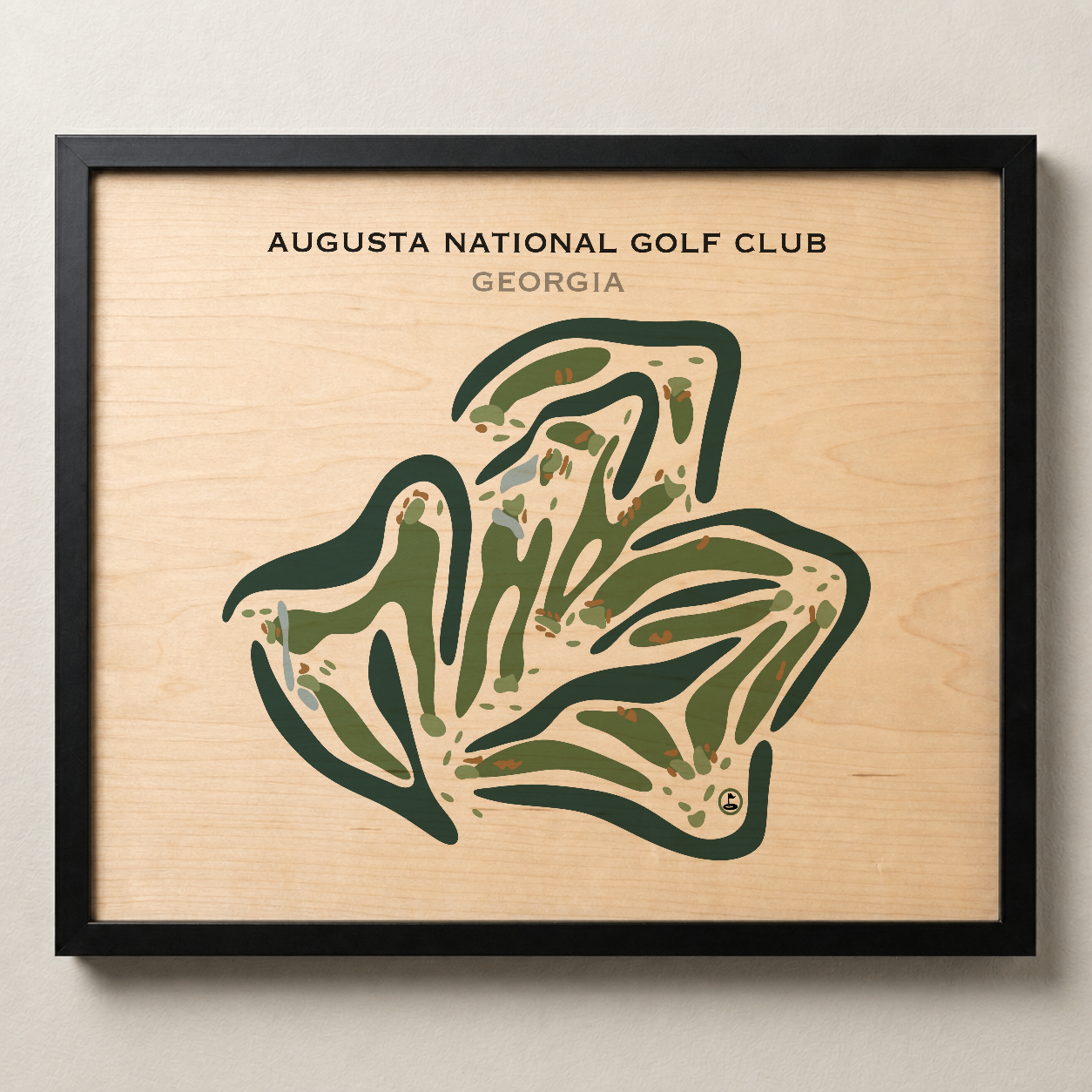 Augusta National Golf Club, Augusta Georgia - Printed Golf Course
