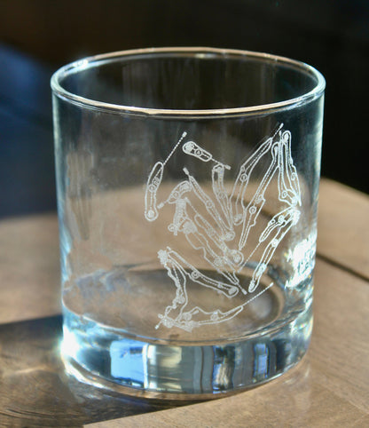 Augusta National Golf Course - Laser Engraved Course Map Glasses
