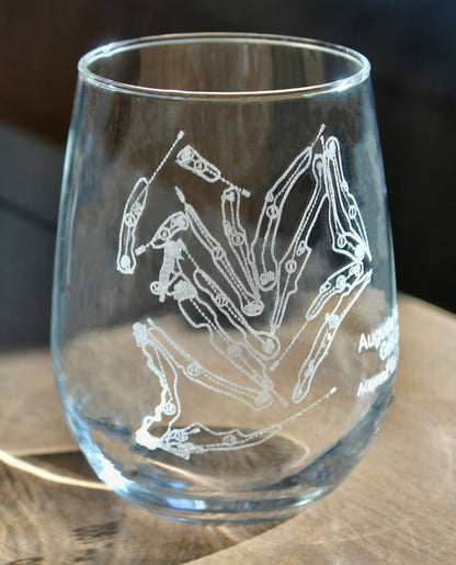 Augusta National Golf Course - Laser Engraved Course Map Glasses