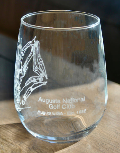Augusta National Golf Course - Laser Engraved Course Map Glasses