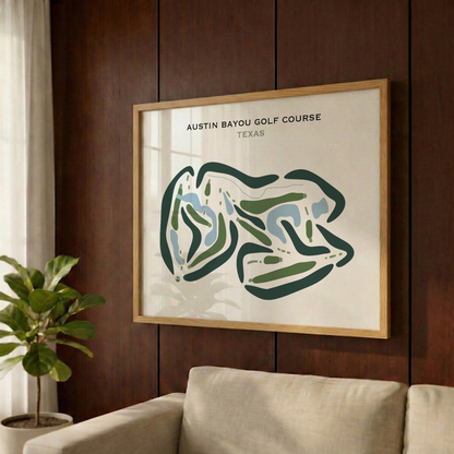 Austin Bayou Golf Course, Texas - Printed Golf Courses