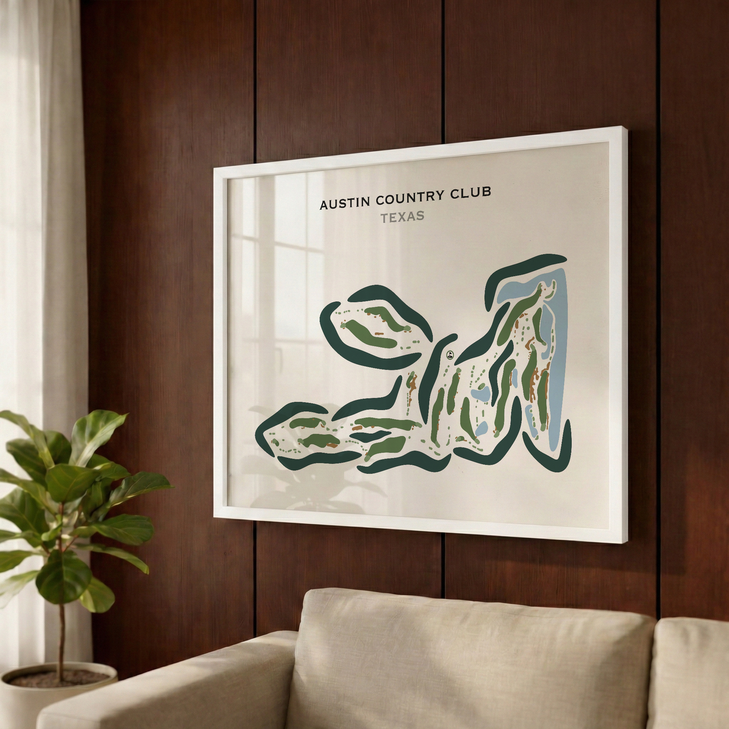 Austin Country Club, Texas - Printed Golf Courses