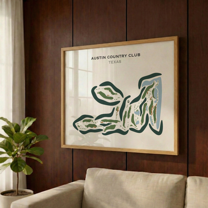 Austin Country Club, Texas - Printed Golf Courses