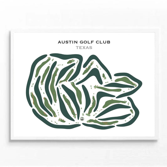 Austin Golf Club, Texas - Printed Golf Courses