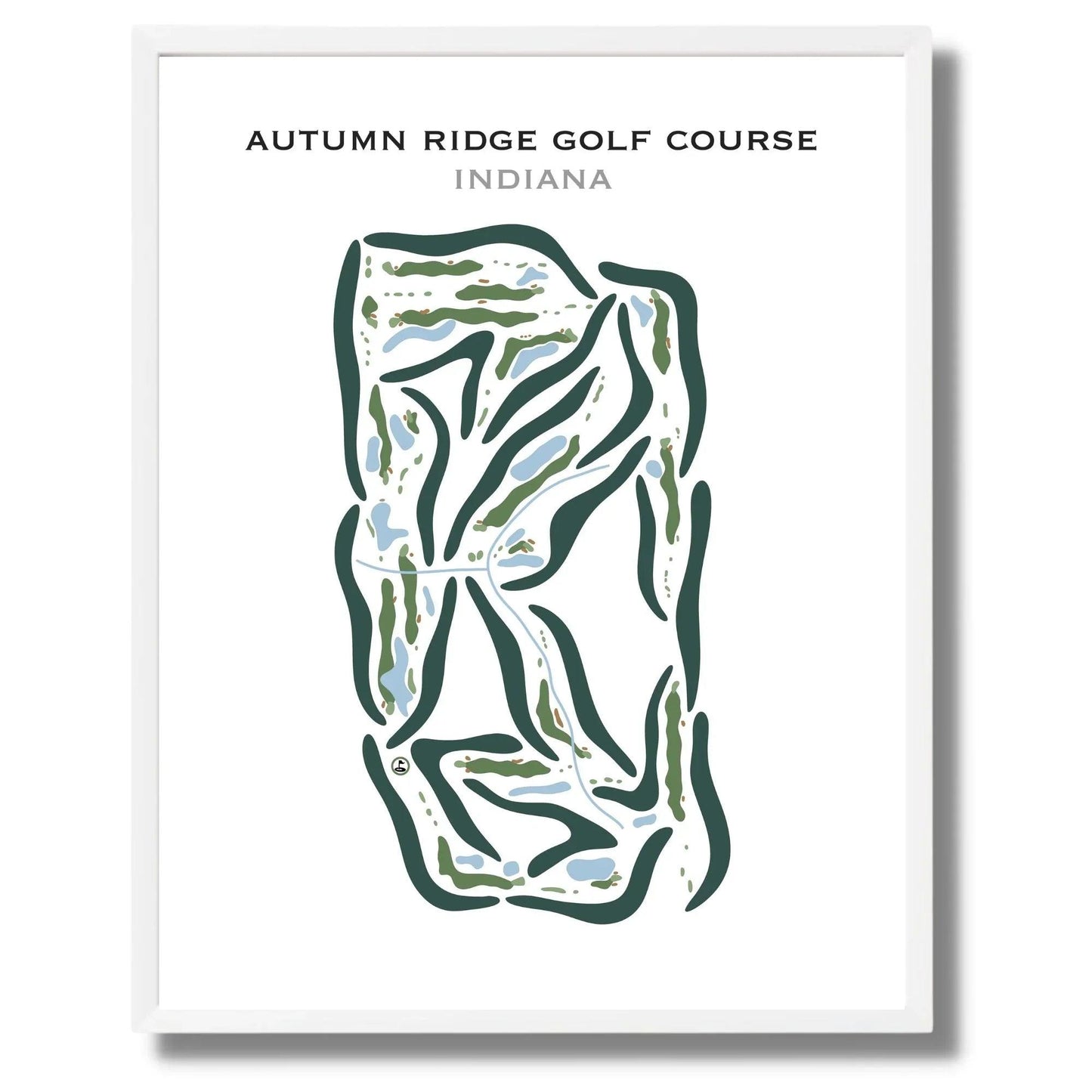 Autumn Ridge Golf Course, Indiana - Printed Golf Courses