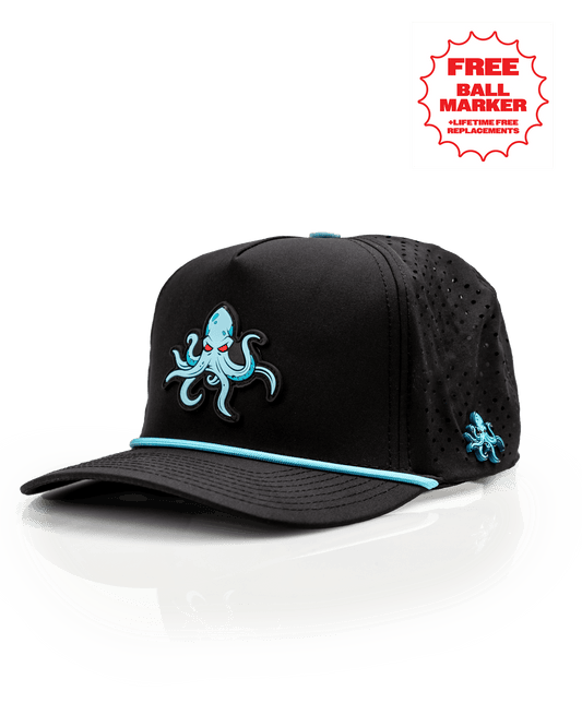 Kraken Black - Perforated Rope Hat