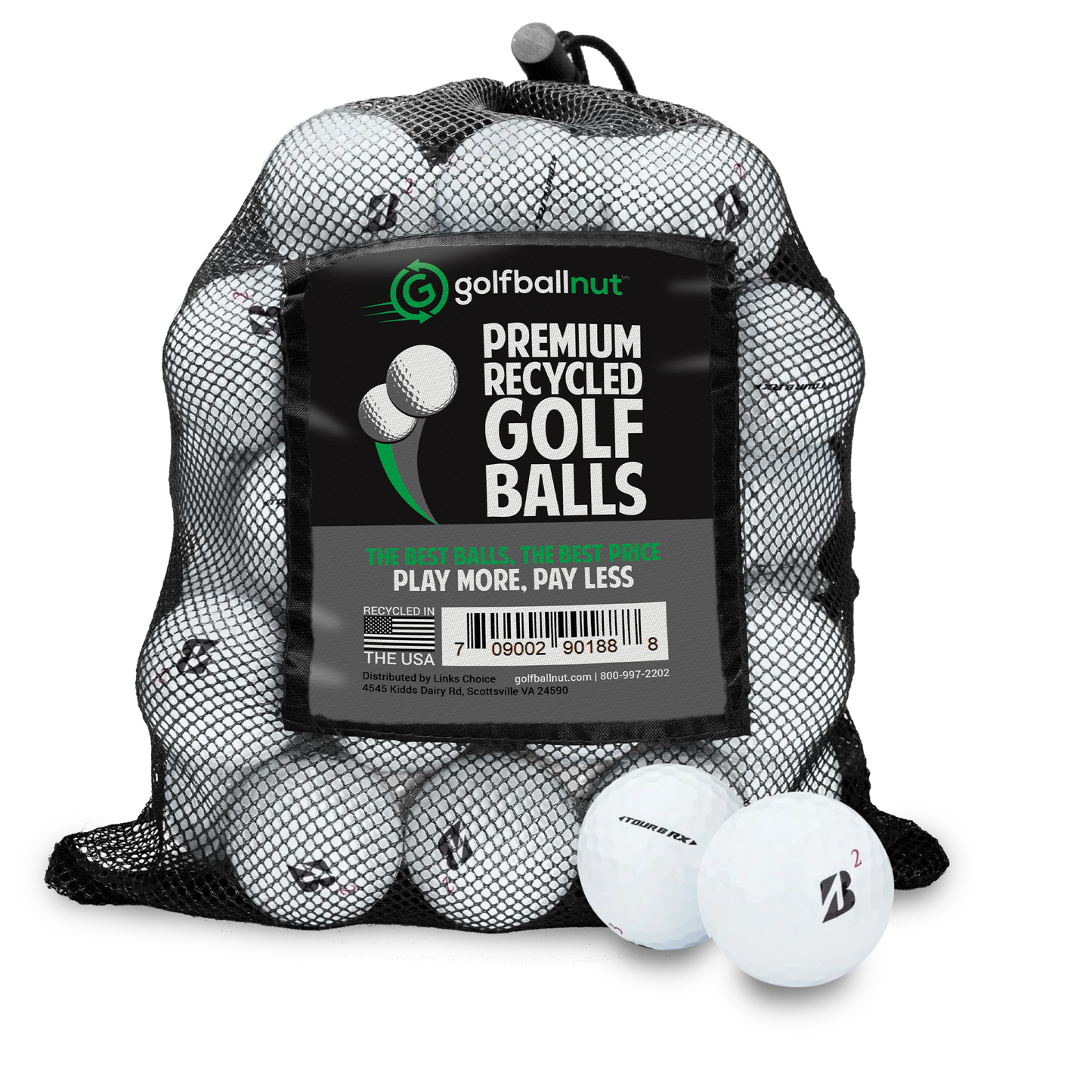 Used Bridgestone Tour Mix Golf Balls - Mesh Bag