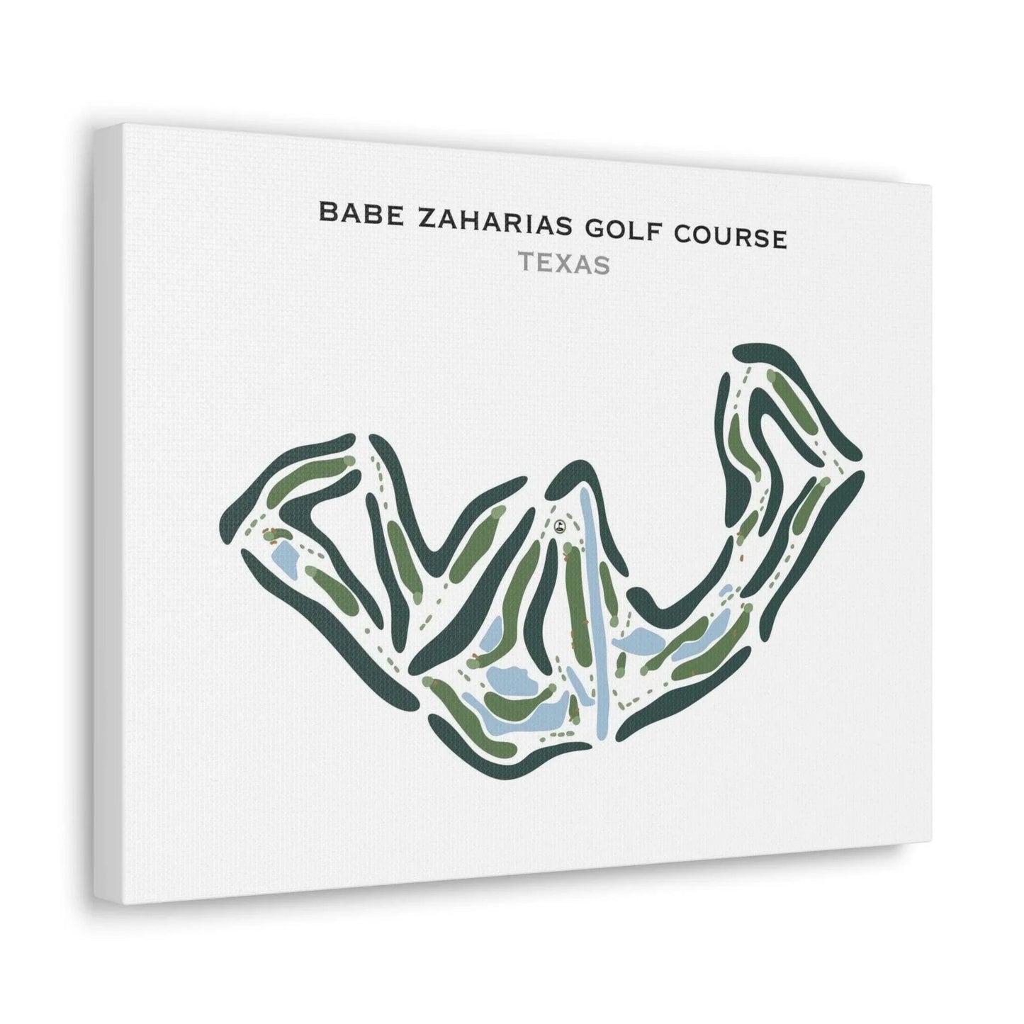 Babe Zaharias Golf Course, Texas - Printed Golf Course