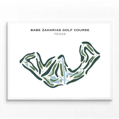 Babe Zaharias Golf Course, Texas - Printed Golf Course
