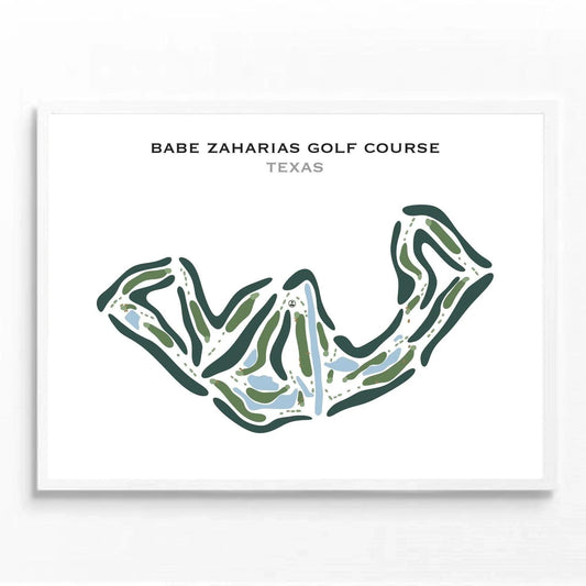 Babe Zaharias Golf Course, Texas - Printed Golf Course