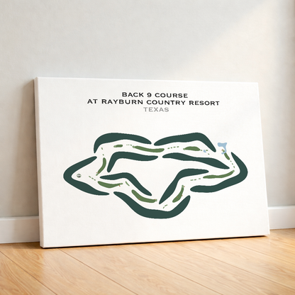 Back 9 Course at Rayburn Country Resort, Texas - Printed Golf Courses