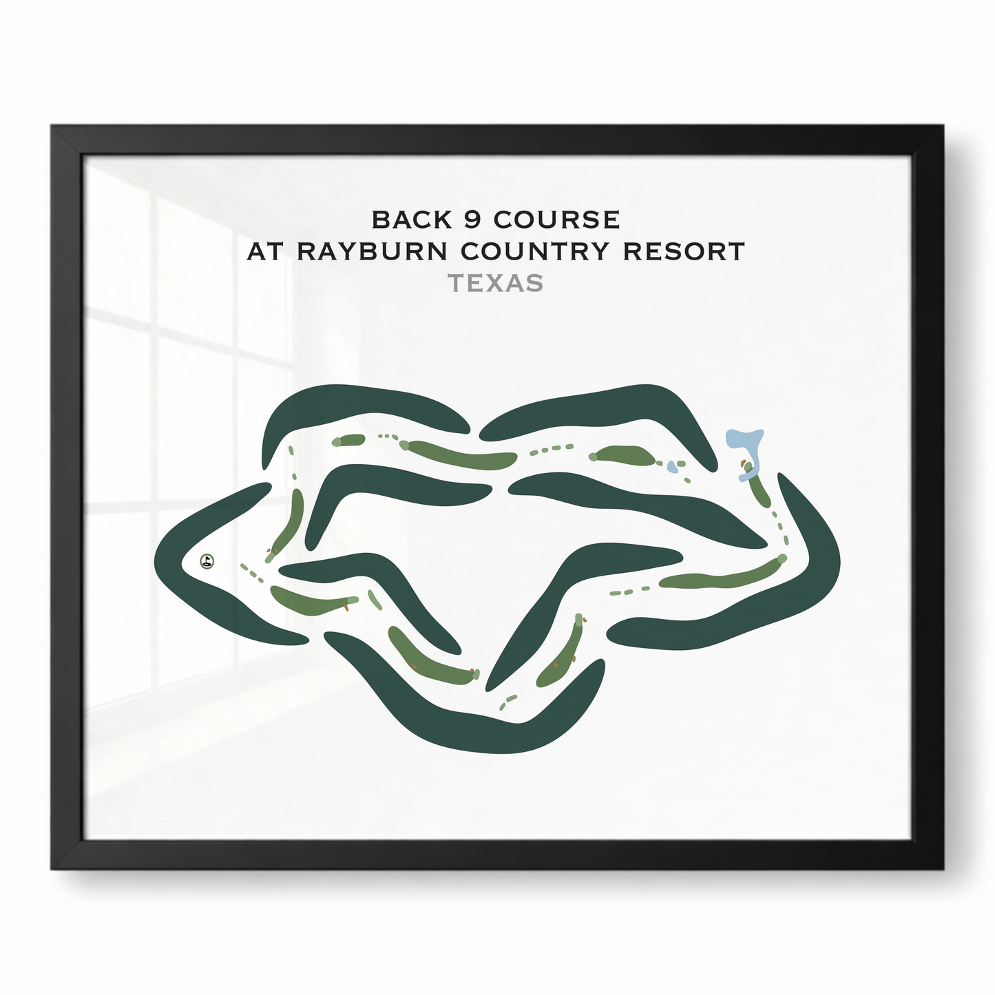 Back 9 Course at Rayburn Country Resort, Texas - Printed Golf Courses