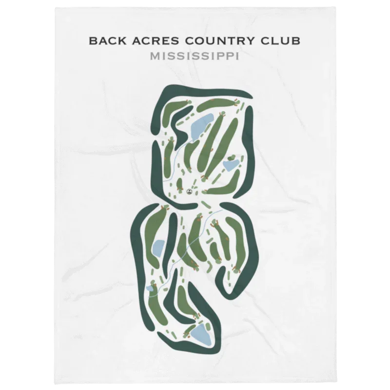 Back Acres Country Club, Mississippi - Printed Golf Courses