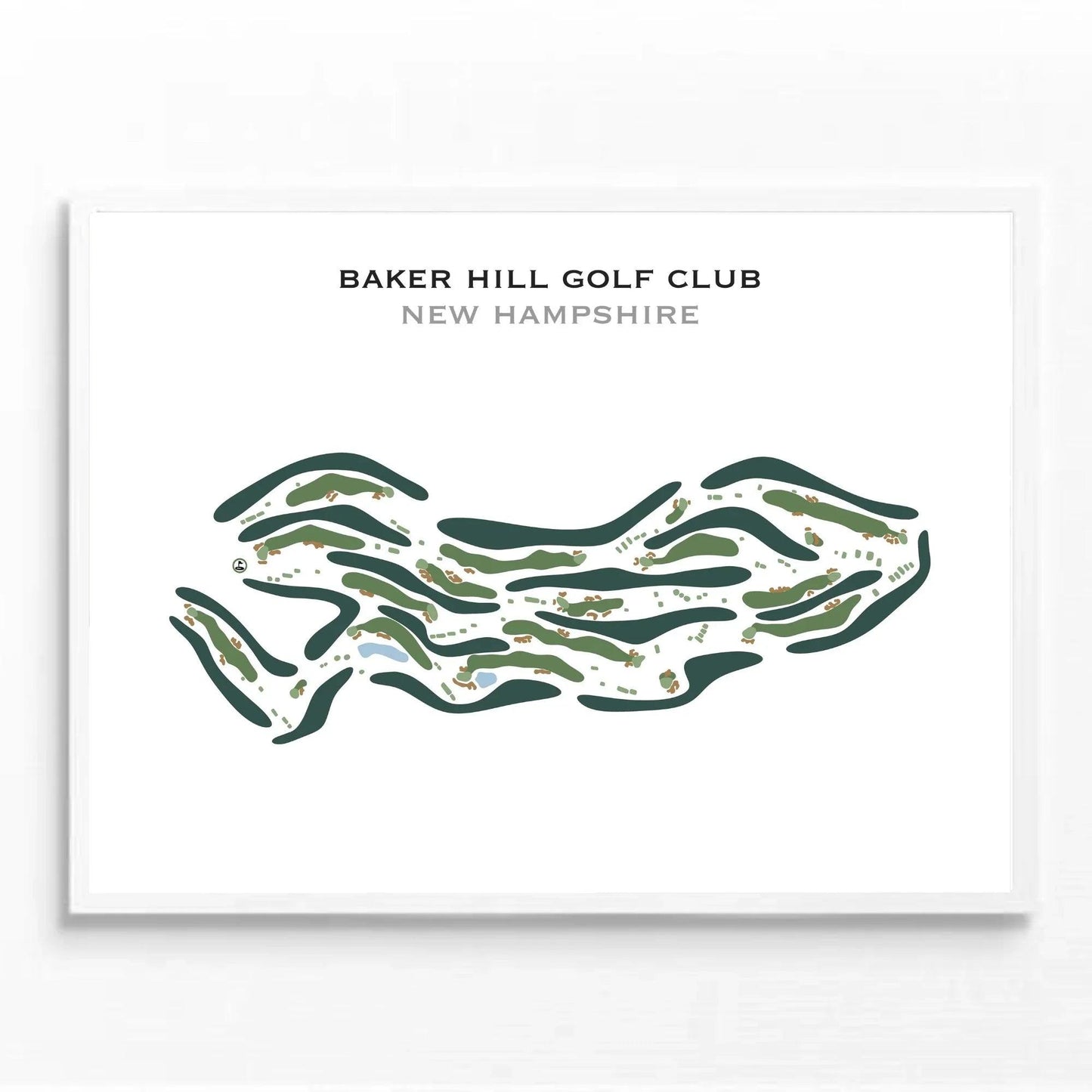 Baker Hill Golf Club, New Hampshire - Printed Golf Course