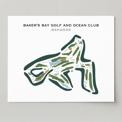 Bakers Bay Golf and Ocean Club, Bahamas - Printed Golf Courses