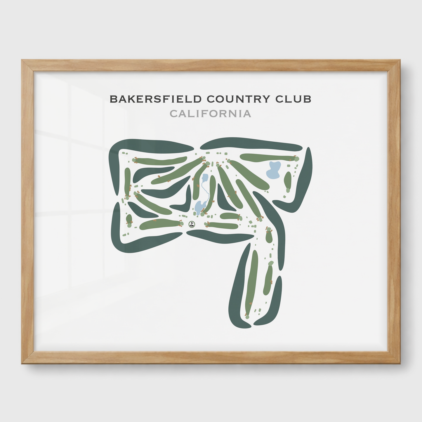 Bakersfield Country Club, California - Printed Golf Courses