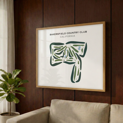 Bakersfield Country Club, California - Printed Golf Courses
