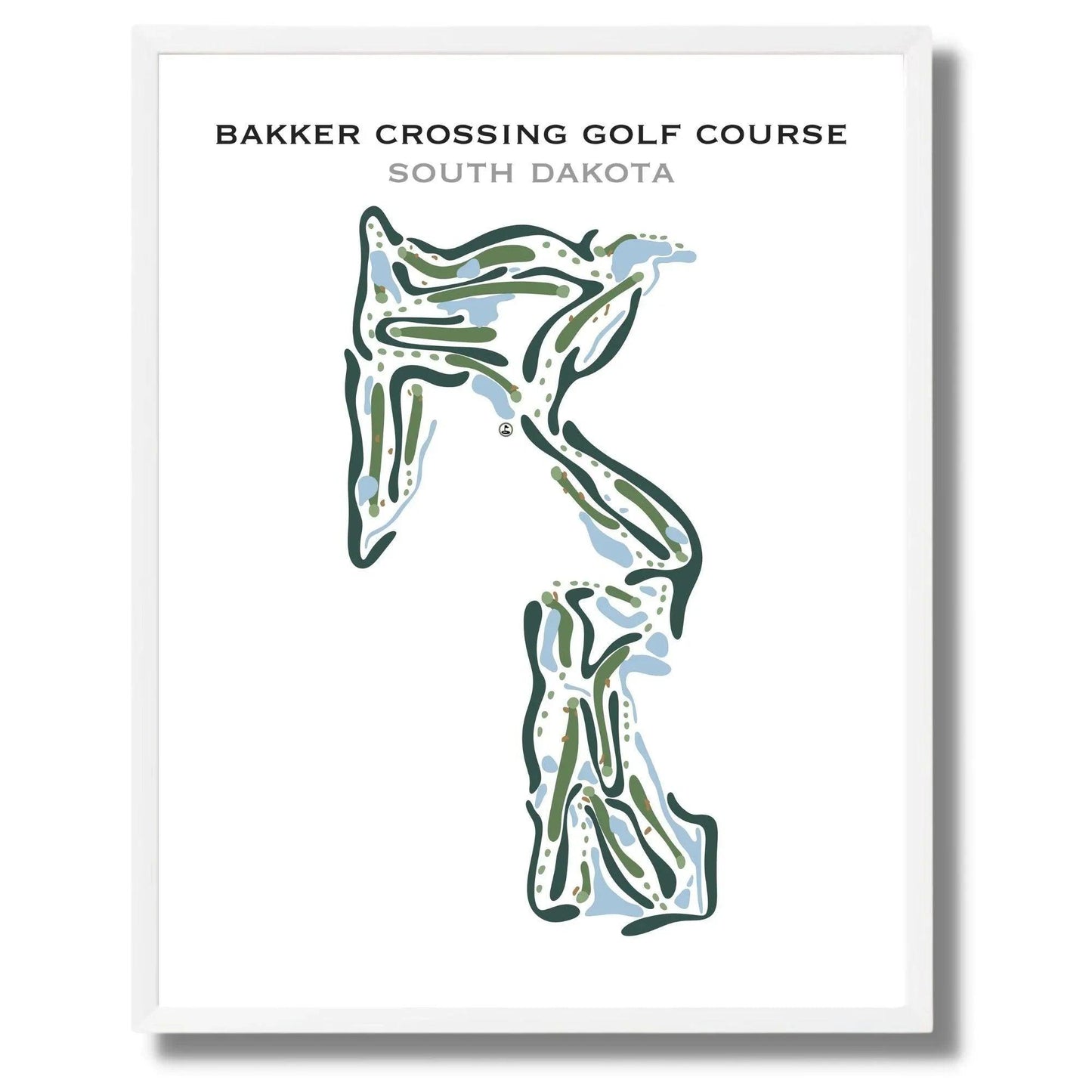 Bakker Crossing Golf Course, South Dakota - Printed Golf Courses