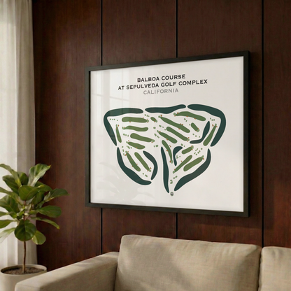 Balboa Course at Sepulveda Golf Complex, California - Printed Golf Courses