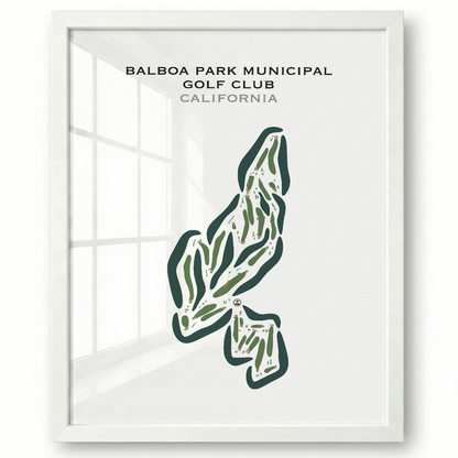 Balboa Park Municipal Golf Club, California - Printed Golf Courses
