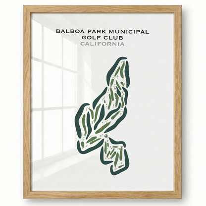 Balboa Park Municipal Golf Club, California - Printed Golf Courses