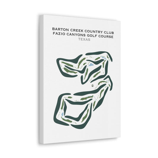 Barton Creek Country Club - Fazio Canyons Golf Course, Texas - Printed Golf Courses