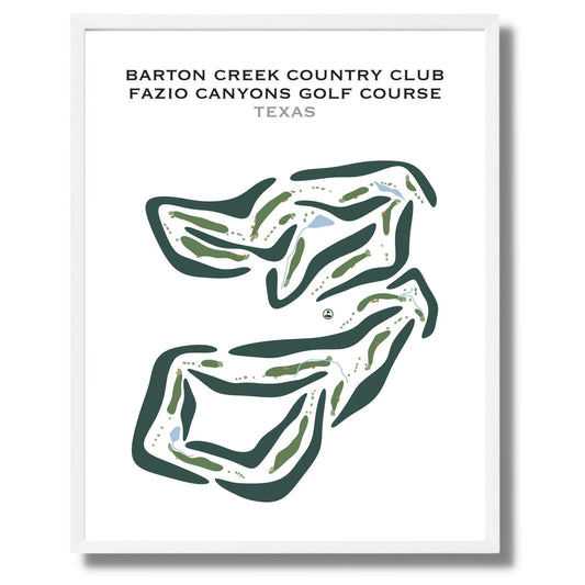 Barton Creek Country Club - Fazio Canyons Golf Course, Texas - Printed Golf Courses